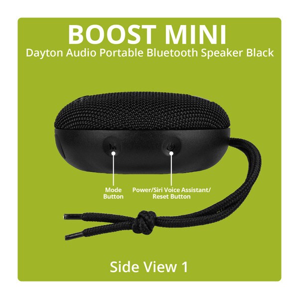 Main product image for Dayton Audio Boost Mini Portable Bluetooth Speaker Black300-499